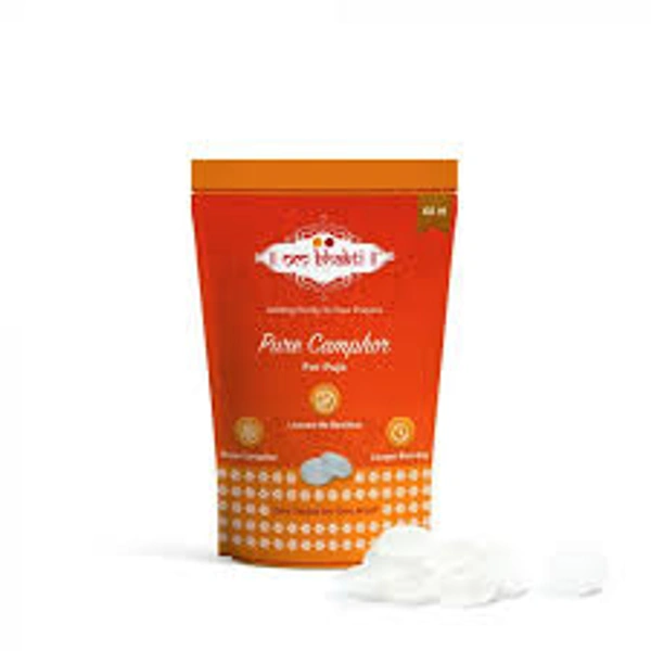 Om Bhakti Pure Camphor Big For Puja (60 Units) - 1 Unit
