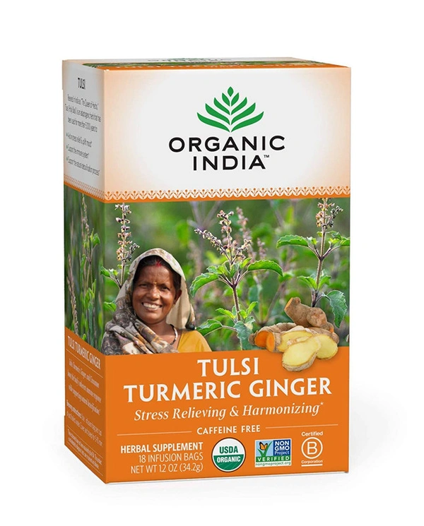 Organic India Tulsi Ginger Tea Bags - 25 Units - 25 Units