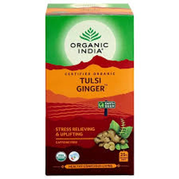 Organic India Tulsi Ginger Turmeric Tea Bags - 25 Units - 25 Units