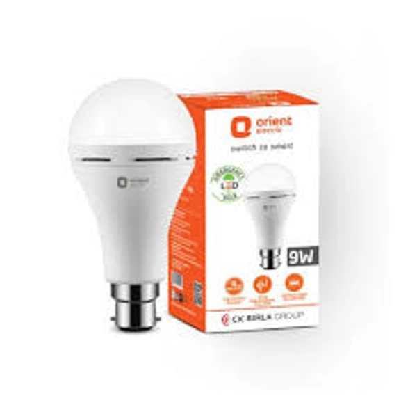 Orient Electric Emergency Rechargeable 9W Inverter Bulb (Cool White) - 1 piece