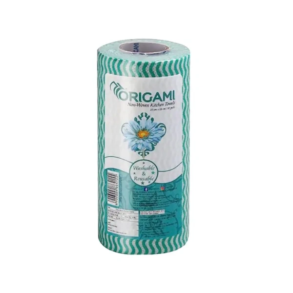 Origami Kitchen Towel Roll - Non Woven (2 Ply) - 1 roll (80 pulls)