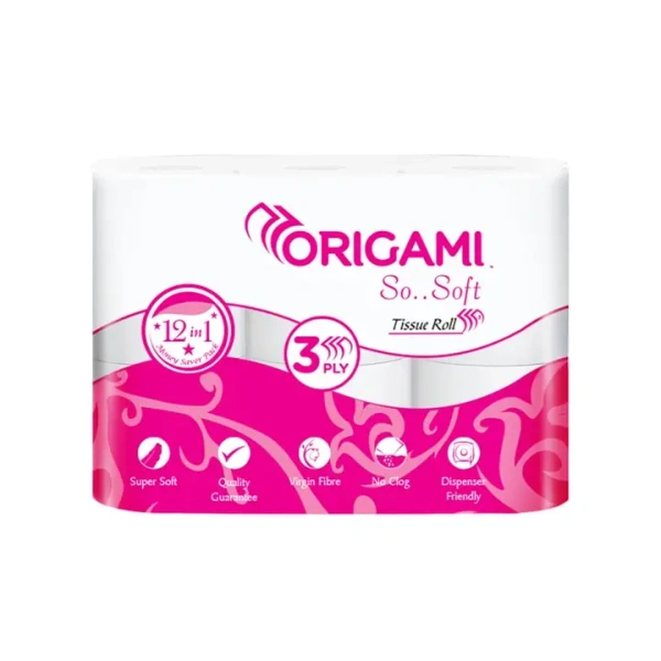 Origami So Soft Toilet Roll (3 Ply) - 1 pack (12 rolls x 160 pulls)