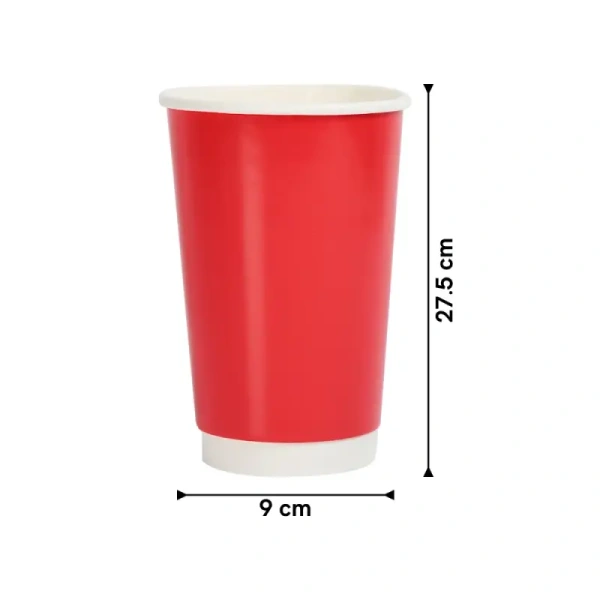 Pack N Wrap Red Disposable Glass (480 ml) - 1 pack (10 pieces)