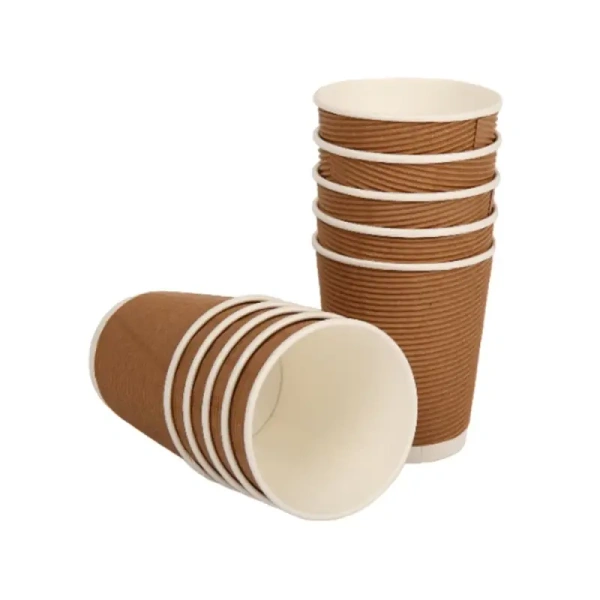 Pack N Wrap Rippled Disposable Glass (250 ml) - 1 pack (10 pieces)
