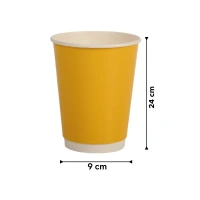 Pack N Wrap Yellow Disposable Glass (360 ml) - 1 pack (10 pieces)