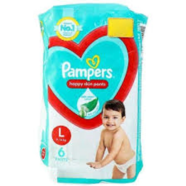 Pamper Happy Skin Pants 9-14 kg Large-6 Pants 1Free Pants - 6 Pants