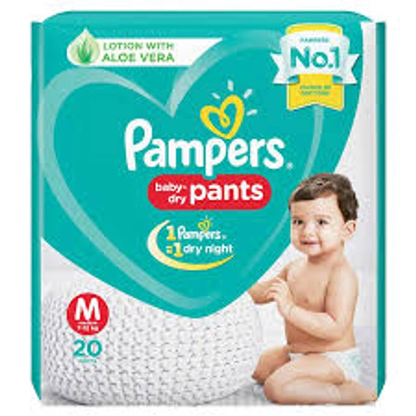 Pampers Happy Skin Pants 4-8 kg Medium- 20 Pants - 20 Pants