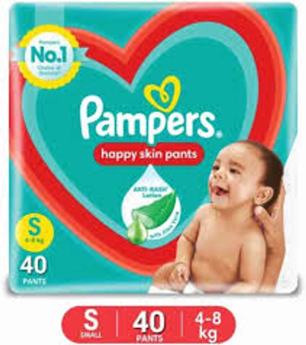 Pampers Happy Skin Pants 4-8 kg Small- 40 Pants - 40 Pants