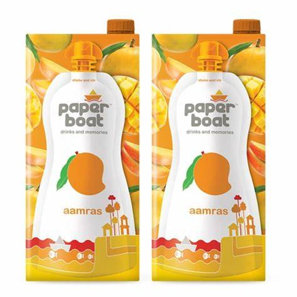 Paper Boat Aamras (Mango Drink) Pack Of 2 - (2*1 ltr) - 2 ltr - 2 ltr
