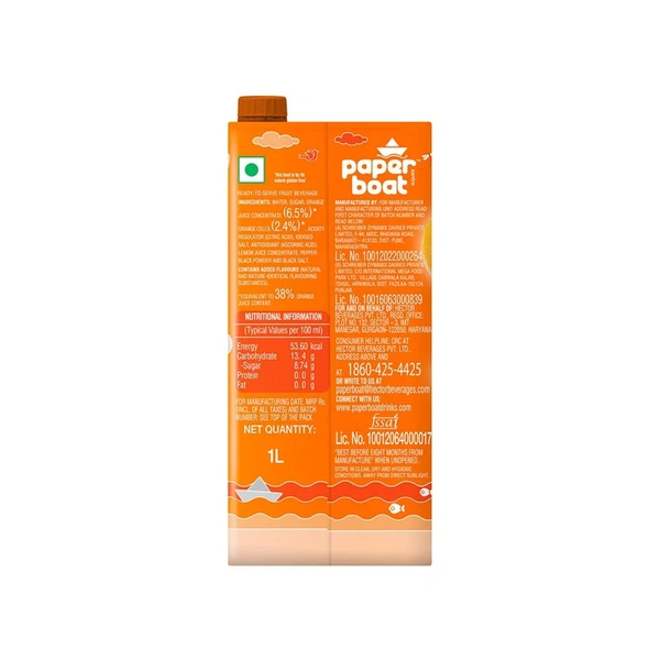 Paper Boat Santra (Orange Juice) - 1 ltr - 1 ltr