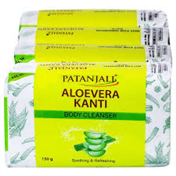 Patanjali Aloevera Kanti Body Cleanser-300 gm Pack Of 4 - 300 gm