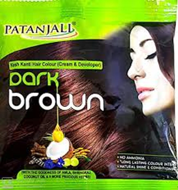 Patanjali Kesh Kanti Hair Colour Dark Brown 40 gm - 40 gm
