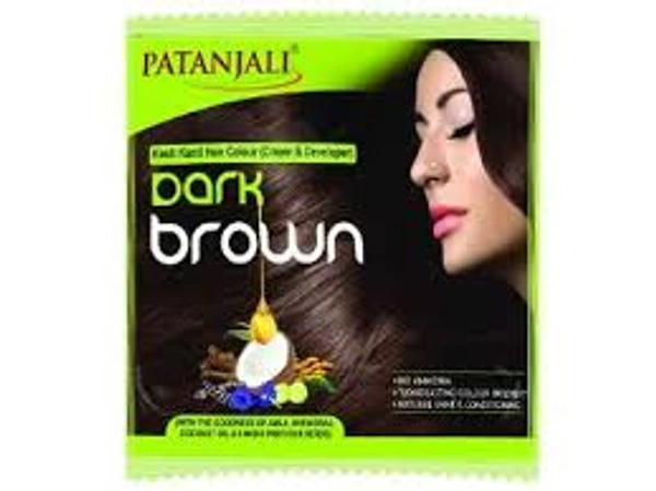 Patanjali Kesh Kanti Herbal Mehandi Dark Brown 20 gm - 20 gm