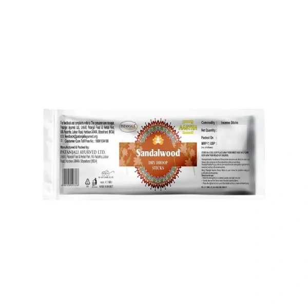 Patanjali Sandalwood Dry Dhoop Sticks - 200 g
