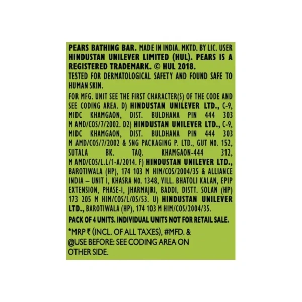 Pears Natural Detoxifying Bathing Bar Soap (Aloe Vera) - 500 gm