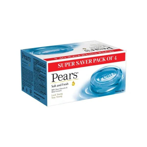 Pears Soft & Fresh Soap - Buy 3 Get 1 Free - 500 gm
