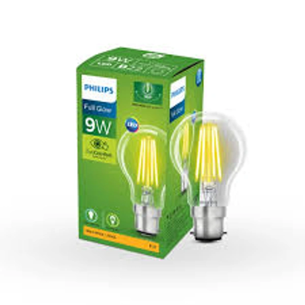 Philips Full Glow Clear Glass 9W LED Bulb (Warm White) - 1 Unit