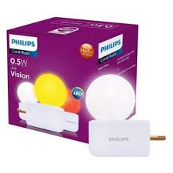 Philips Joy Vision Coral Rush 0.5W LED Bulb Night Lamp (White) - 1 unit