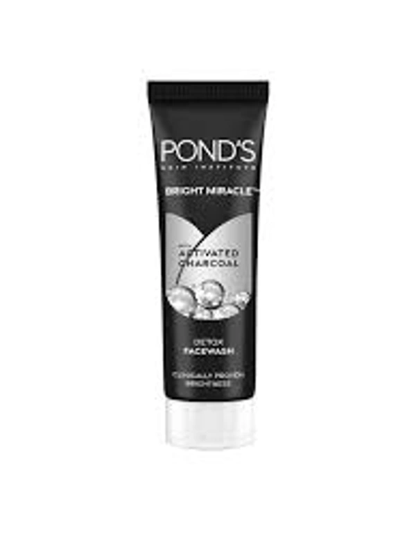 Pond's Skin Institute Bright Miracle with Activated Charcoal Detox Facewash - 100 gm - 100 gm