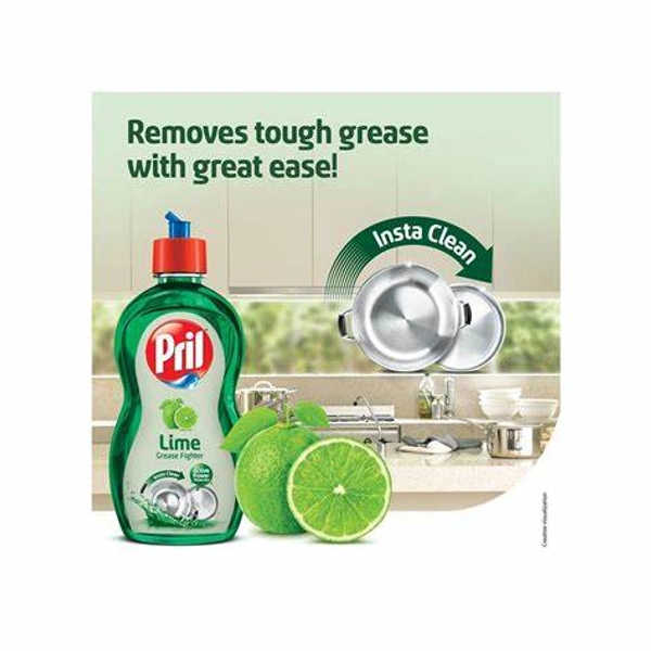 Pril Active Lime Grease Fighter Dishwash Gel - 425 ml - 425 ml