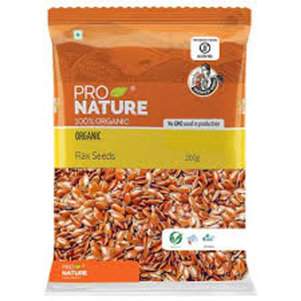 Pro Nature 100% Organic Flax Seeds - 200 gm - 200 gm