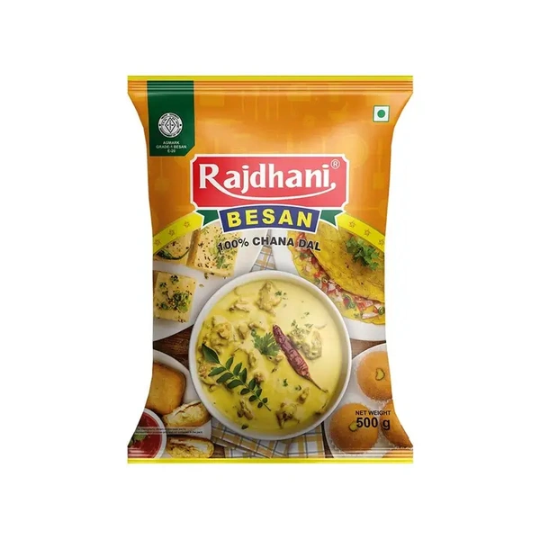 Rajdhani Besan 100% Chana Dal - 500 gm - 500 gm