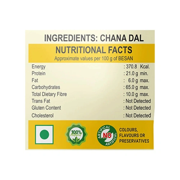 Rajdhani Besan 100% Chana Dal - 500 gm - 500 gm