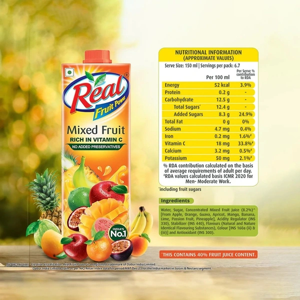 Real Fruit Power Mixed Fruit - 1 ltr - 1 ltr