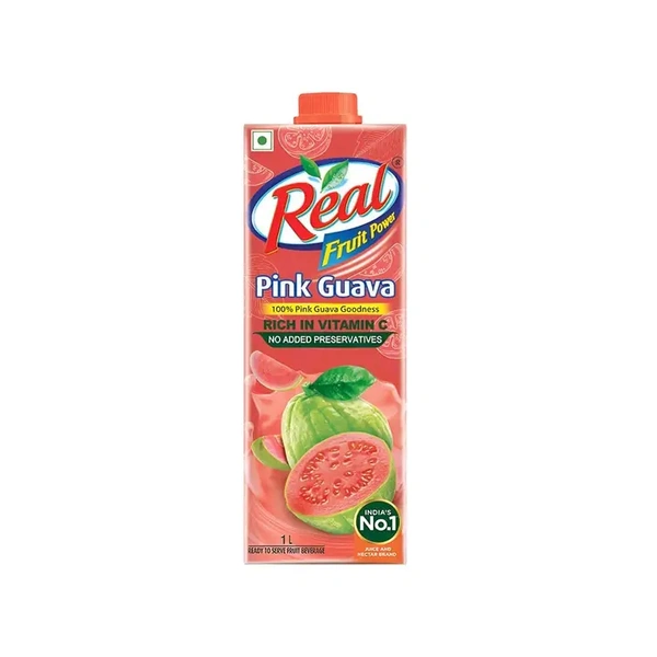 Real Fruit Power Pink Guava Juice - 1 ltr - 1 ltr