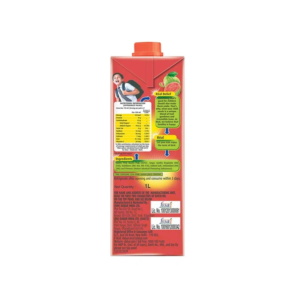 Real Fruit Power Pink Guava Juice - 1 ltr - 1 ltr