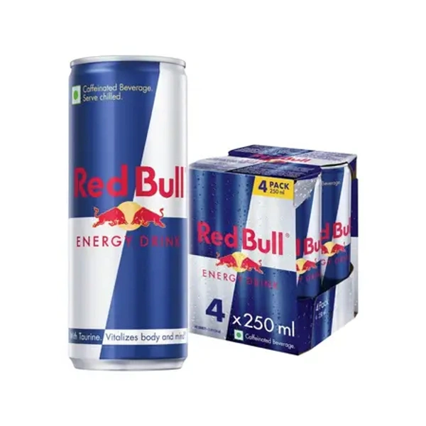 Red Bull Energy Drink Pack of 12 - (12*250 ml) - 3 ltr - 3 ltr