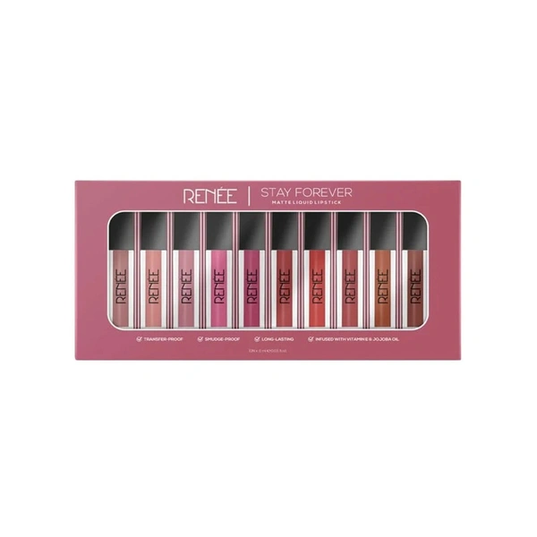 Renee Stay Forever Matte Liquid Lipistick Kit - 1 Pack (10 Piece)