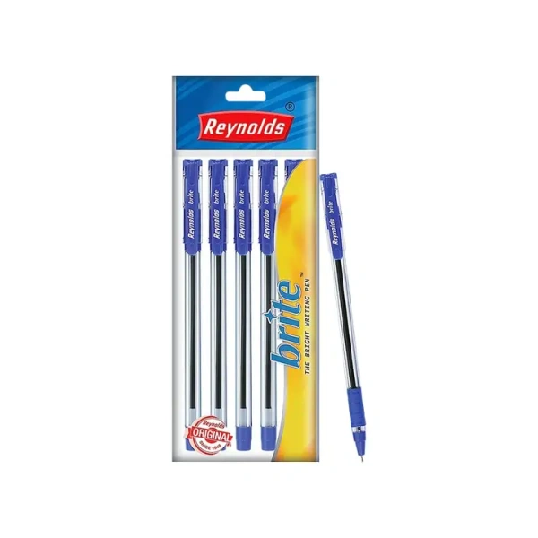 Reynolds Brite Ball Pen (Blue) - 5 pcs, 1 pack (5 pieces)