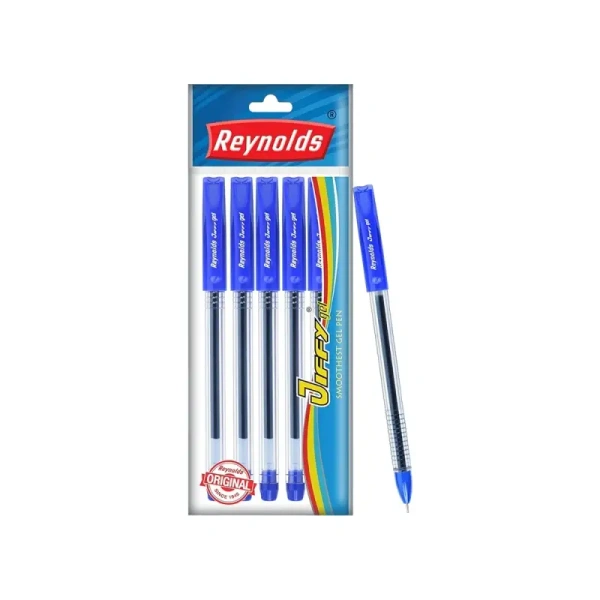 Reynolds Jiffy Gel Pen (Blue) - 1 pack (5 pieces)