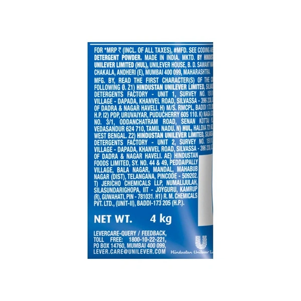 Rin - Detergent Powder - 4 kg - 4 kg