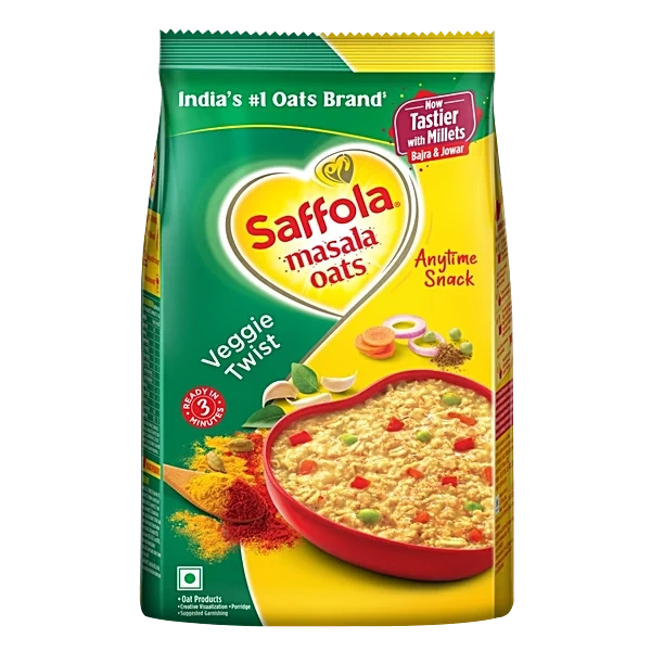 Saffola Masala Veggie Twist Oats - 500 gm - 500 gm