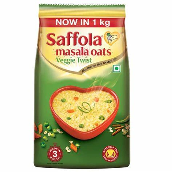 Saffola Veggie Twist Masala Oats - 1 kg - 1 kg