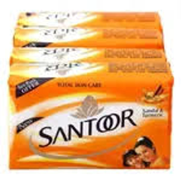 Santoor Skin Moisturising Sandal & Turmeric - (4*100 gm) - 400 gm