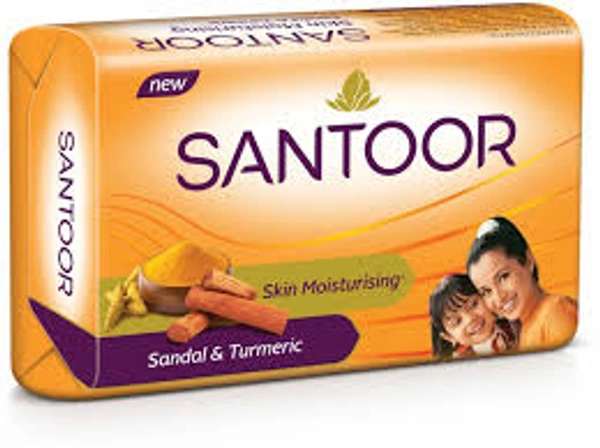 Santoor Skin Moisturising Sandal & Turmeric - (4*100 gm) - 400 gm