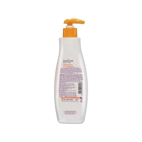 Santoor Whitening & UV Protection Body Lotion - 400 ml