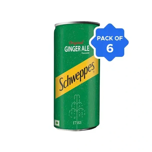 Schweppes Ginger Ale Pack Of 6 - (6*300 ml) - 1.8 ltr - 1.8 ltr