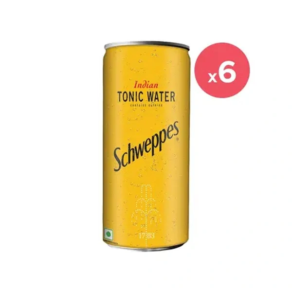 Schweppes Indian Tonic Water Pack Of 6 - (6*300 ml) - 1.8 ltr - 1.8 ltr