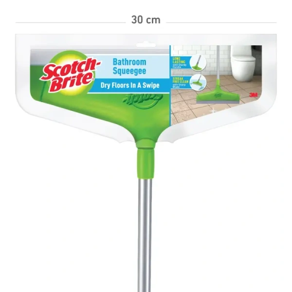 Scotch Brite Bathroom Squeegee Plastic Wiper Green - 1 unit