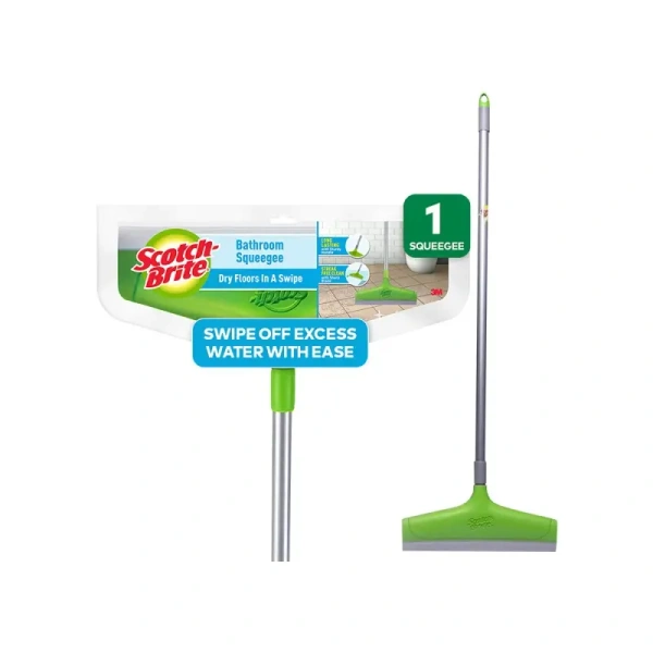 Scotch Brite Bathroom Squeegee Plastic Wiper Green - 1 unit