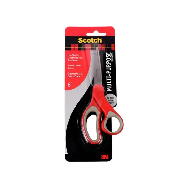 Scotch Multipurpose Scissors (6 inch) (Red) - 1 piece