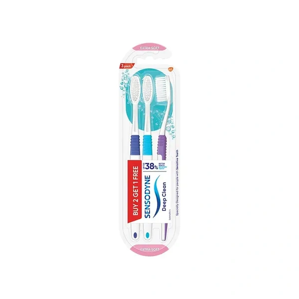 Sensodyne Deep Clean Toothbrush- Buy 2 Get 1 Free - 1 Pack (3 Piece)