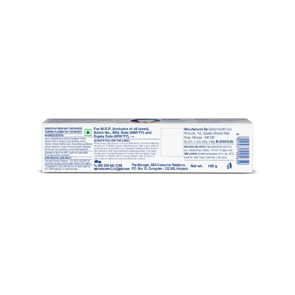 Sensodyne Fresh Mint Sensitive Toothpaste - 150 gm