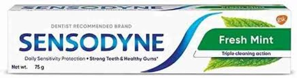Sensodyne Fresh Mint Triple Cleaning Action - 75 gm - 75 gm