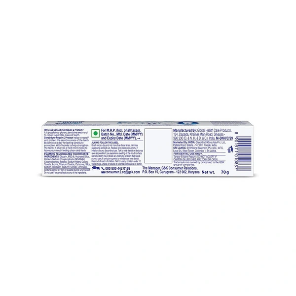 Sensodyne Repair & Protect Sensitive Toothpaste - 70 gm