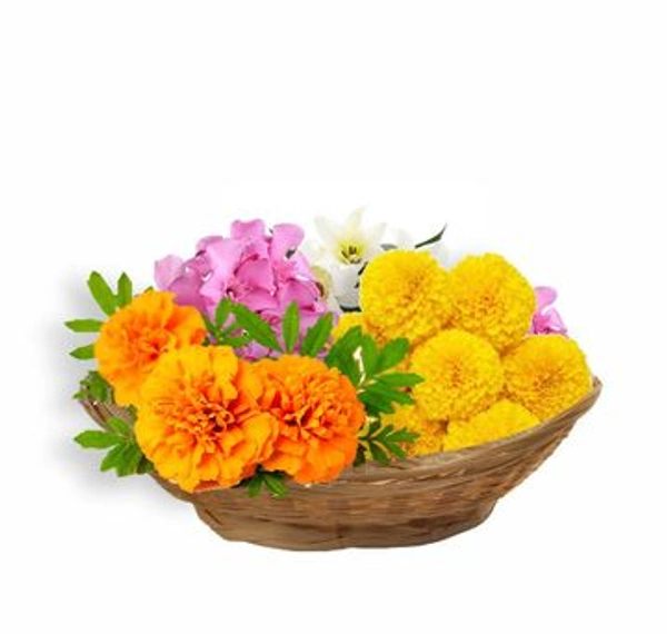 Shiv Pooja Flowers Assorted (1 pack) - 80 - 100 gm